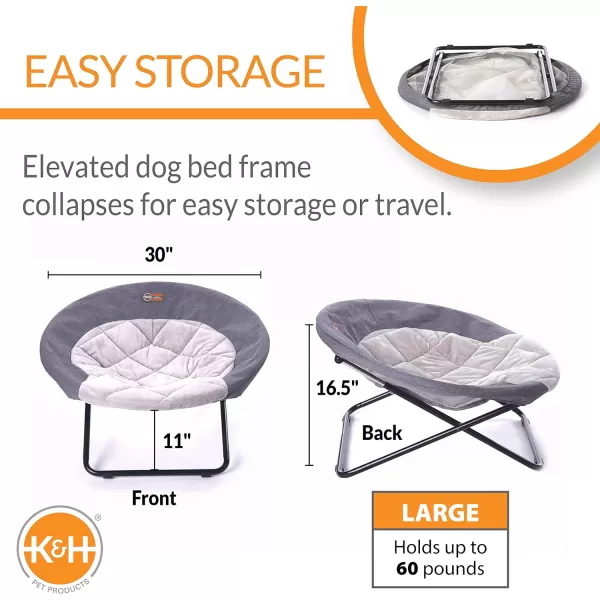 KH Pet Products Elevated Cozy Cot Realtree Edge Medium 24 InchesClassy Gray
