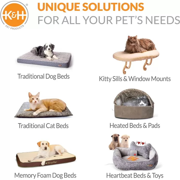KH Pet Products SelfWarming Lounge Sleeper Pet Bed Small SageTan 16 x 20MochaGreen