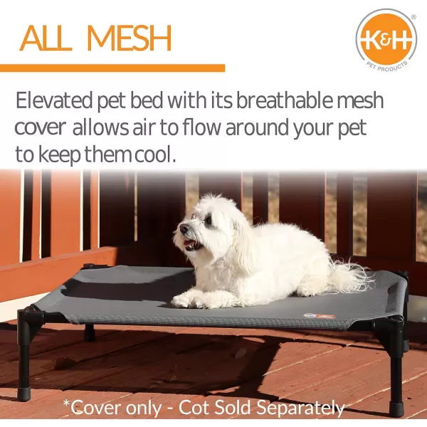 KampH Pet Products All Weather Elevated Cooling Outdoor Dog Bed Gray  Portable Raised Dog Cot Replacement Cover Medium 25 X 32 Inches Cover ONLYKampH Pet Products All Weather Elevated Cooling Outdoor Dog Bed Gray  Portable Raised Dog Cot Replacement Cover Medium 25 X 32 Inches Cover ONLY