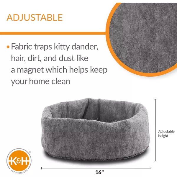 KampH Pet Products Amazin Snuggle Cup Gray 16 X 16 InchesKampH Pet Products Amazin Snuggle Cup Gray 16 X 16 Inches