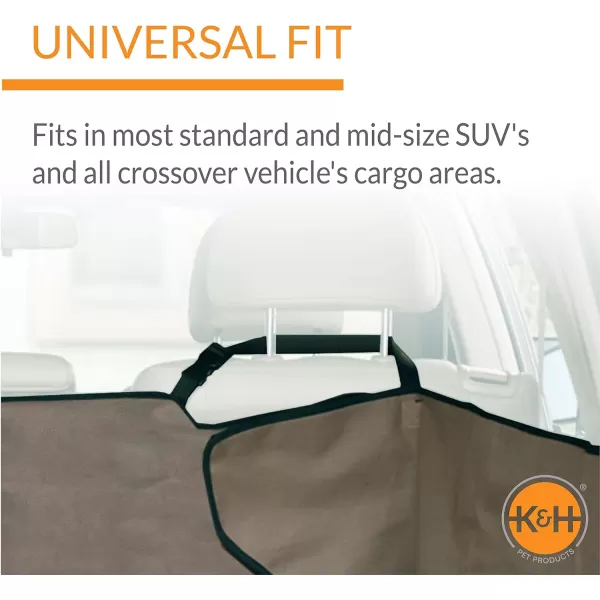 KampH Pet Products Bolster Cargo Cover Tan 54 Inches StandardMidSize VehicleTan