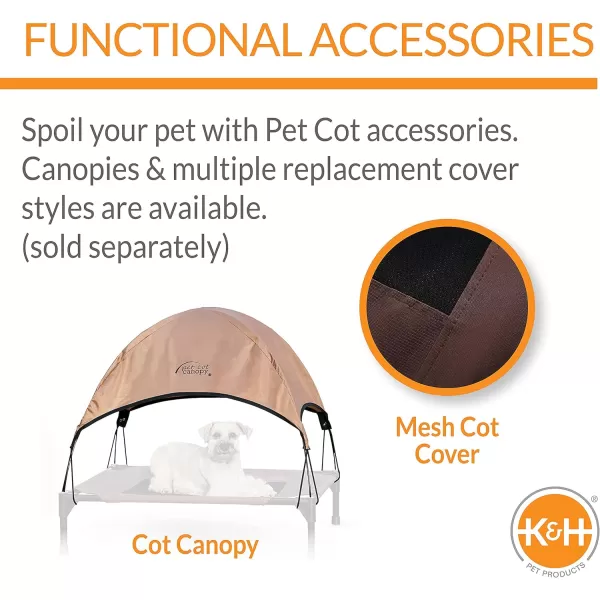 KampH Pet Products Comfy Pet Cot Elevated Cat amp Dog Cot Bed NoSlip Rubber Feet Portable Dog or Cat Hammock Cot  ChocolateTan Small 17 X 22 X 7 InchesKampH Pet Products Comfy Pet Cot Elevated Cat amp Dog Cot Bed NoSlip Rubber Feet Portable Dog or Cat Hammock Cot  ChocolateTan Small 17 X 22 X 7 Inches
