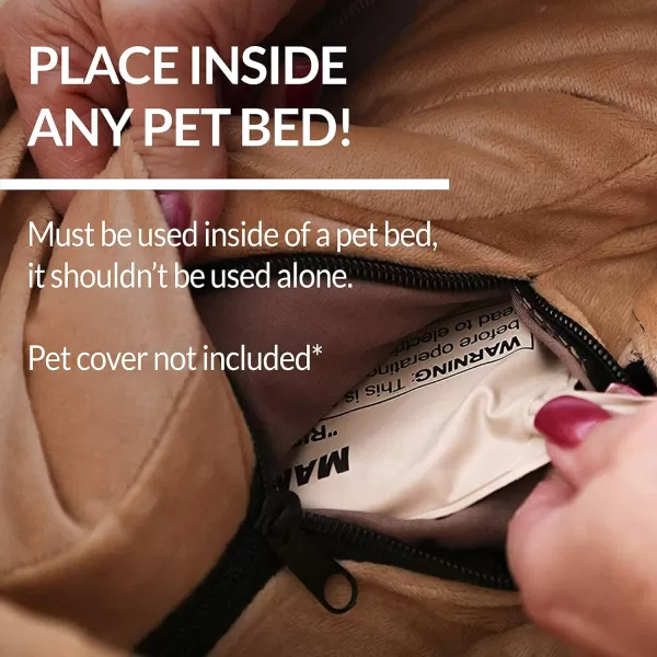 KampH Pet Products Heated Pet Bed Warmer Waterproof Pet Heating Pad Tan XLarge 1575 X 255 InchesLarge 11 x 2375 in