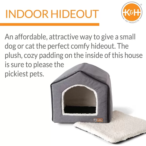 KampH Pet Products Indoor Pet House GrayNatural 16 X 15 X 14 InchesGrayNatural