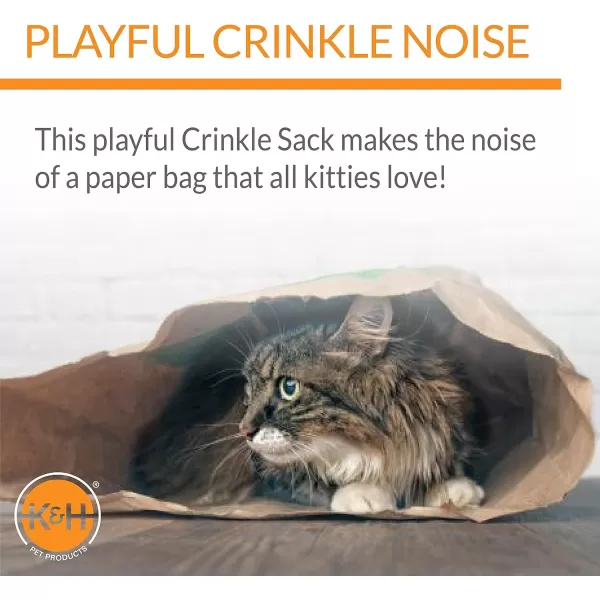KampH Pet Products Kitty Crinkle Sack Tan 15 X 18 InchesTan 15 x 18 Pack of 2