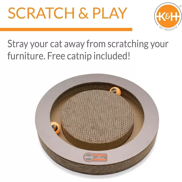 KampH Pet Products Kitty Tippy Round Cat Scratcher Cardboard Interactive Cat Toy 15KampH Pet Products Kitty Tippy Round Cat Scratcher Cardboard Interactive Cat Toy 15