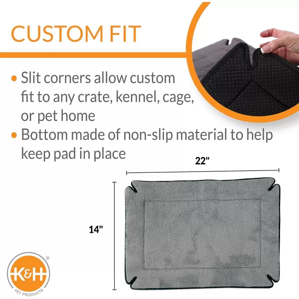 KampH Pet Products Memory Foam Crate Pad Gray XLarge 32 X 48 Inches220L x 140W x 10Th