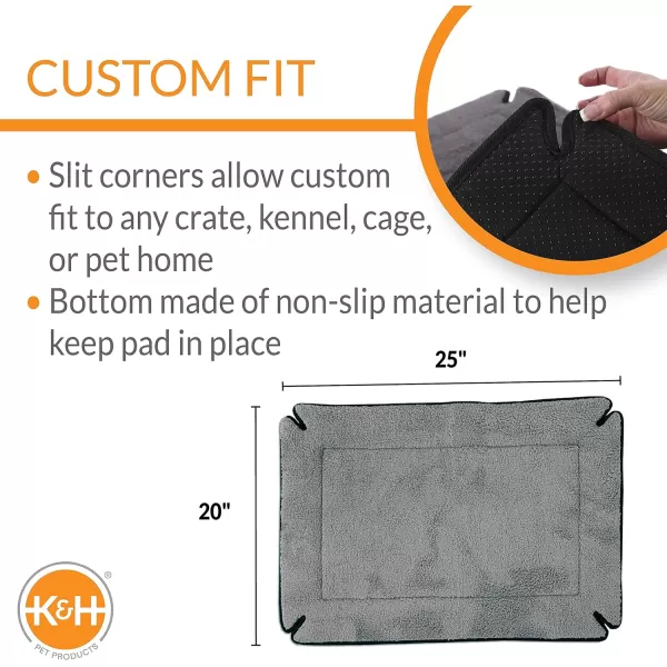 KampH Pet Products Memory Foam Crate Pad Gray XLarge 32 X 48 Inches250L x 200W x 10Th