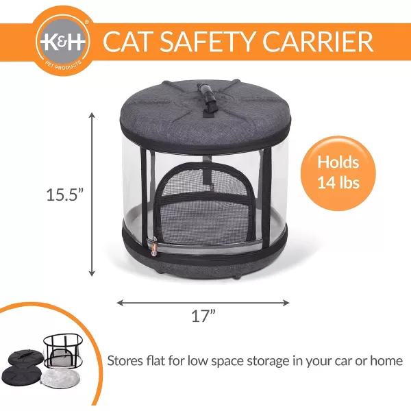 KampH Pet Products Mod Capsule SoftSided Pet Carrier for Cats 360 View Transparent Breathable Cat Travel Carrier Collapsible Small Pet Travel Safety Car Seat  Clear 17 X 17 X 155 InchesKampH Pet Products Mod Capsule SoftSided Pet Carrier for Cats 360 View Transparent Breathable Cat Travel Carrier Collapsible Small Pet Travel Safety Car Seat  Clear 17 X 17 X 155 Inches