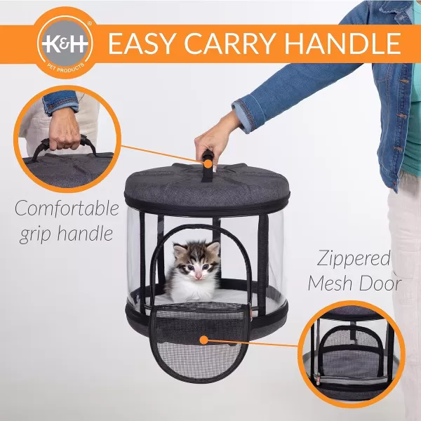 KampH Pet Products Mod Capsule SoftSided Pet Carrier for Cats 360 View Transparent Breathable Cat Travel Carrier Collapsible Small Pet Travel Safety Car Seat  Clear 17 X 17 X 155 InchesKampH Pet Products Mod Capsule SoftSided Pet Carrier for Cats 360 View Transparent Breathable Cat Travel Carrier Collapsible Small Pet Travel Safety Car Seat  Clear 17 X 17 X 155 Inches