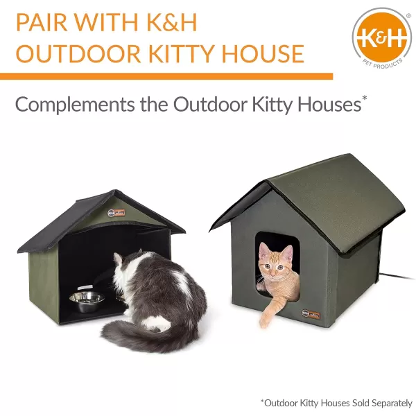KampH Pet Products Outdoor Kitty Dining Room Outdoor Cat Shelter for Food amp Water Purrfect for Outdoor Feral Cats and Community Cats Olive 14 X 20 X 165Olive Dining Room