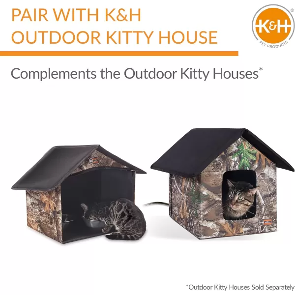KampH Pet Products Outdoor Kitty Dining Room Outdoor Cat Shelter for Food amp Water Purrfect for Outdoor Feral Cats and Community Cats Olive 14 X 20 X 165Realtree EDGE Dining Room