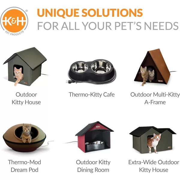KampH Pet Products Outdoor Kitty Dining Room Outdoor Cat Shelter for Food amp Water Purrfect for Outdoor Feral Cats and Community Cats Olive 14 X 20 X 165Realtree EDGE Dining Room
