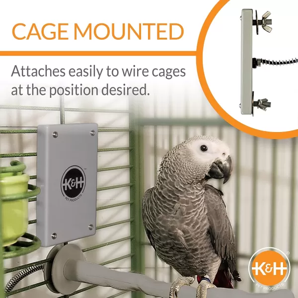 KampH Pet Products SnuggleUp Bird Warmer Caged Bird Heater for Small Exotic Birds Like Parakeets or Cockatiels Bird Heater for Cage  Gray Small 3 X 5 InchesSmall 3 X 5 Inches