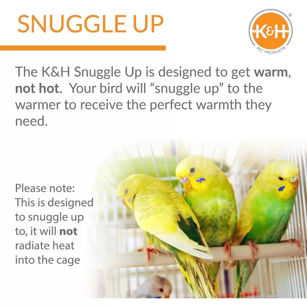 KampH Pet Products SnuggleUp Bird Warmer Caged Bird Heater for Small Exotic Birds Like Parakeets or Cockatiels Bird Heater for Cage  Gray Small 3 X 5 InchesSmall 3 X 5 Inches