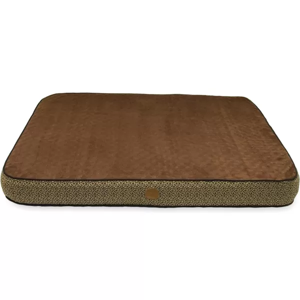 KampH Pet Products Superior Orthopedic Pet Bed PawBone Print Mocha Paw Bone Print Medium 30 X 40 InchesRecyclable Box 500L x 400W x 50Th Mocha PawBone