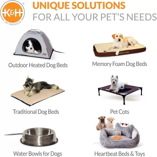 KampH Pet Products Superior Orthopedic Pet Bed PawBone Print Mocha Paw Bone Print Medium 30 X 40 InchesRetail Box 500L x 400W x 50Th Mocha Paw Bone Print