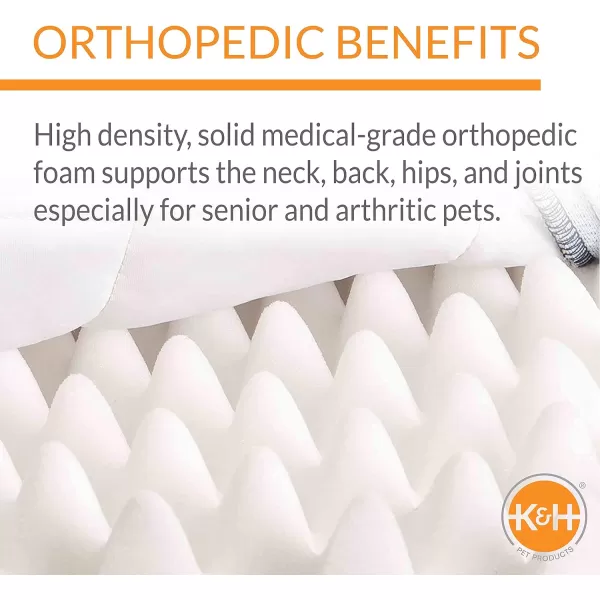 KampH Pet Products Superior Orthopedic Pet Bed PawBone Print Mocha Paw Bone Print Medium 30 X 40 InchesRetail Box 500L x 400W x 50Th Mocha Paw Bone Print