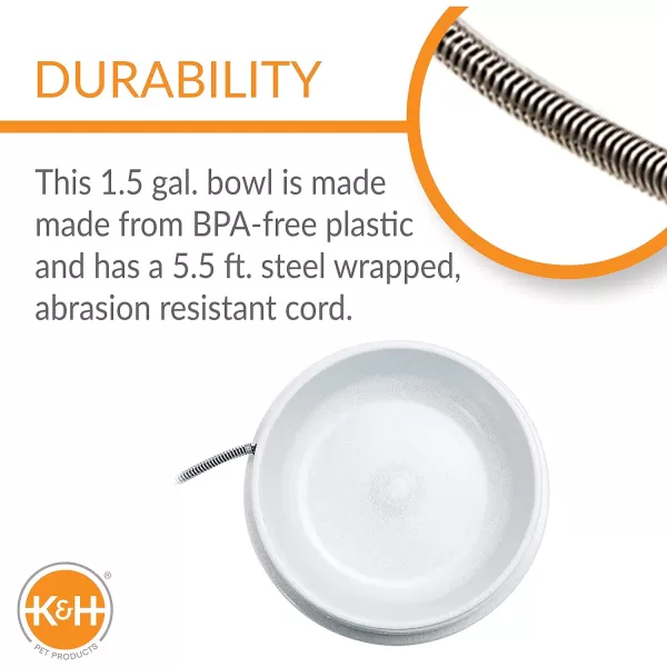 KampH Pet Products ThermalBowl Outdoor Heated Cat amp Dog Water Bowl Stainless Steel 102 Ounces192 Ounces Recyclable Box