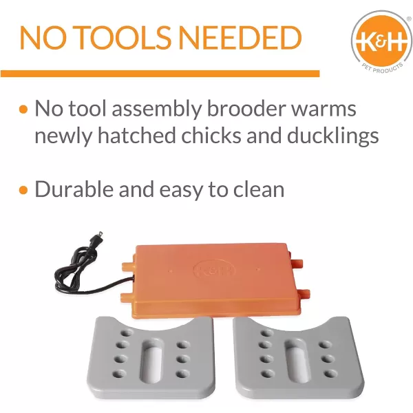 KampH Pet Products Thermo Chicken Brooder Brooder Heater for Chicks Chick Brooder Plate Safe Alternative to Heat Lamp for Chickens  GrayOrange Small 8 X 135 X 8 InchesSmall 8 X 135 X 8 Inches