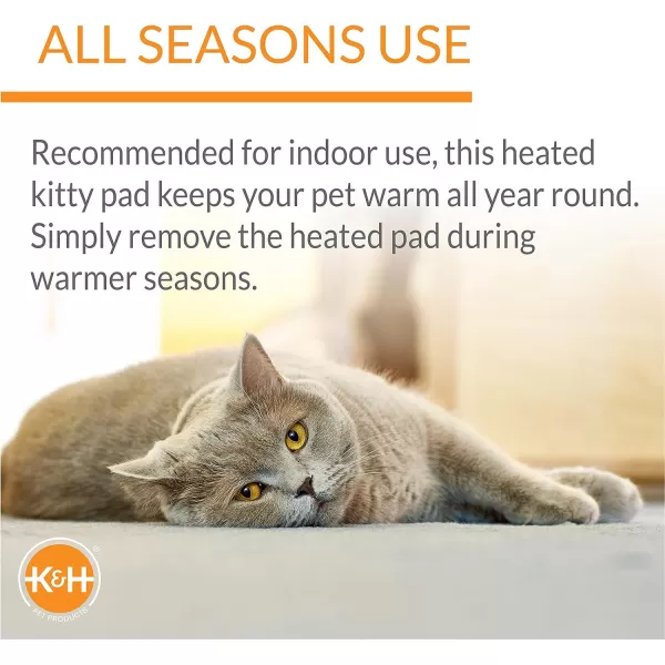 KampH Pet Products ThermoKitty Bed Deluxe Indoor Heated Cat Bed MochaLeopard Small 16 Inches200L x 200W x 140Th Recyclable Box Mocha
