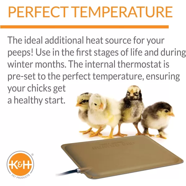 KampH Pet Products ThermoPeep Heated Pad Tan Petite 9 X 12 InchesKampH Pet Products ThermoPeep Heated Pad Tan Petite 9 X 12 Inches