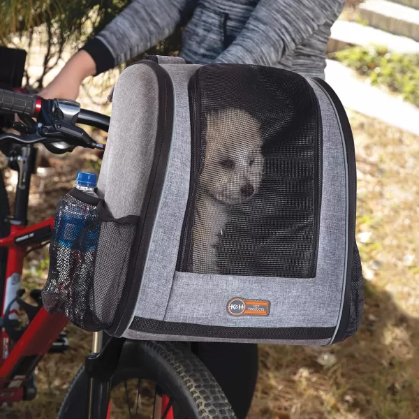 KampH Pet Products Travel Bike Backpack for Pets Universal Bike Pet Carrier for Hiking Walking Camping amp Cycling Cat and Dog Portable Bicycle Backpacks Gray 95 X 14 X 1575 InchesKampH Pet Products Travel Bike Backpack for Pets Universal Bike Pet Carrier for Hiking Walking Camping amp Cycling Cat and Dog Portable Bicycle Backpacks Gray 95 X 14 X 1575 Inches