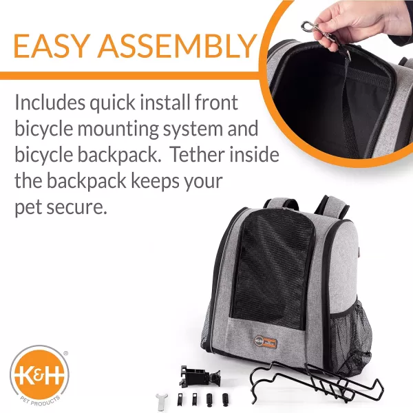 KampH Pet Products Travel Bike Backpack for Pets Universal Bike Pet Carrier for Hiking Walking Camping amp Cycling Cat and Dog Portable Bicycle Backpacks Gray 95 X 14 X 1575 InchesKampH Pet Products Travel Bike Backpack for Pets Universal Bike Pet Carrier for Hiking Walking Camping amp Cycling Cat and Dog Portable Bicycle Backpacks Gray 95 X 14 X 1575 Inches