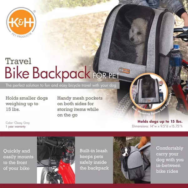 KampH Pet Products Travel Bike Backpack for Pets Universal Bike Pet Carrier for Hiking Walking Camping amp Cycling Cat and Dog Portable Bicycle Backpacks Gray 95 X 14 X 1575 InchesKampH Pet Products Travel Bike Backpack for Pets Universal Bike Pet Carrier for Hiking Walking Camping amp Cycling Cat and Dog Portable Bicycle Backpacks Gray 95 X 14 X 1575 Inches