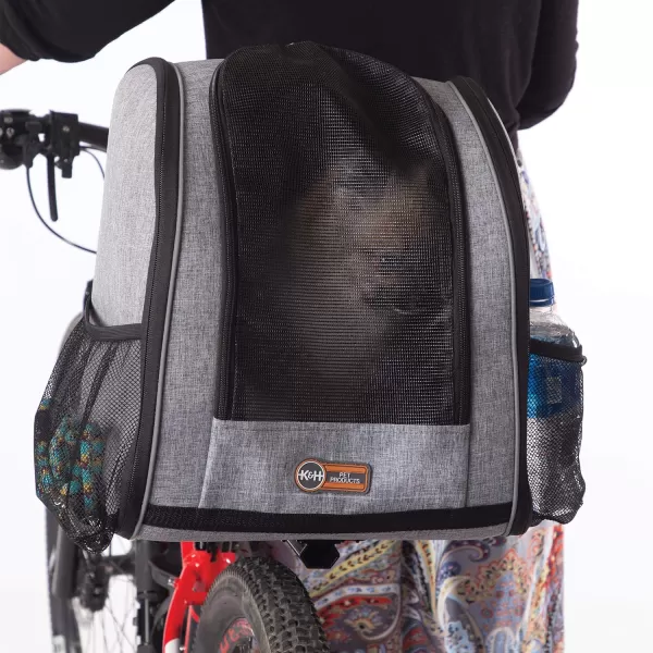 KampH Pet Products Travel Bike Backpack for Pets Universal Bike Pet Carrier for Hiking Walking Camping amp Cycling Cat and Dog Portable Bicycle Backpacks Gray 95 X 14 X 1575 InchesKampH Pet Products Travel Bike Backpack for Pets Universal Bike Pet Carrier for Hiking Walking Camping amp Cycling Cat and Dog Portable Bicycle Backpacks Gray 95 X 14 X 1575 Inches