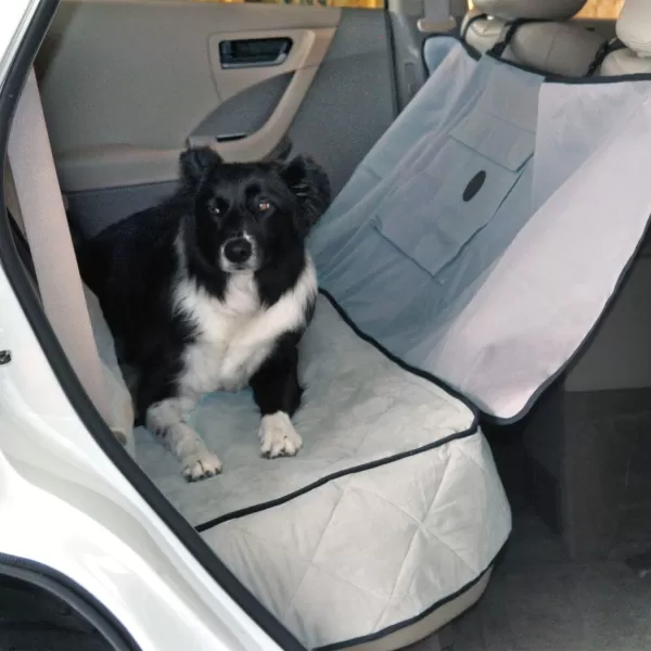KampH Pet Products Vehicle Door Protector Tan 2 Packs Interior Car Door Protector from Dog Scratching Sedan and SUV Pet Protector for Car Door ScratchesGray Seat Cover amp Door Protector