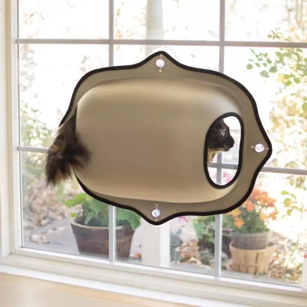 KH Pet Products EZ Mount Window Pod Kitty Sill Tan 27 X 20 InchesTan