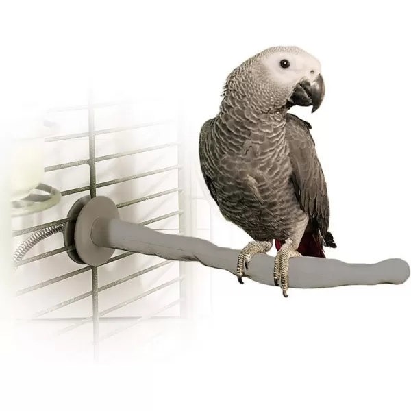 KampH PET PRODUCTS ThermoPerch Heated Bird Perch Gray Small 1 X 105 InchesMedium 125 X 13 Inches Recyclable Box