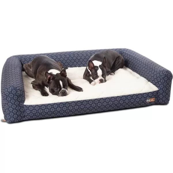KampH Pet Products Air Sofa Inflatable Dog Bed Lightweight Air Mattress Pet Bed IndoorOutdoor Bed for Seniors Camping Travel and More NavyGeo Flower Small 18 X 24 Inches360L x 270W x 80Th NavyGeo Flower