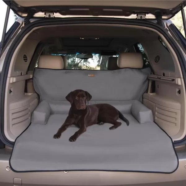 KampH Pet Products Bolster Cargo Cover Tan 54 Inches StandardMidSize VehicleGray