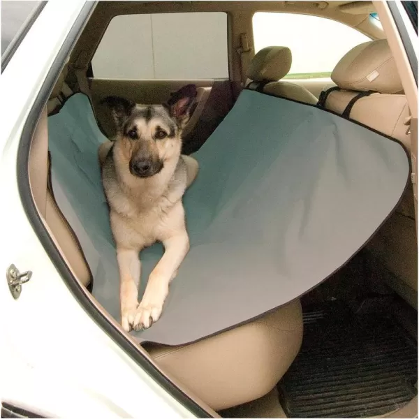 KampH Pet Products Car Seat Saver  Pet Seat Cover Protector StandardMidSize Vehicle Tan 54 X 56 InchesGray