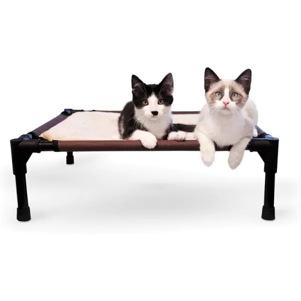 KampH Pet Products Comfy Pet Cot Elevated Cat amp Dog Cot Bed NoSlip Rubber Feet Portable Dog or Cat Hammock Cot  ChocolateTan Small 17 X 22 X 7 InchesKampH Pet Products Comfy Pet Cot Elevated Cat amp Dog Cot Bed NoSlip Rubber Feet Portable Dog or Cat Hammock Cot  ChocolateTan Small 17 X 22 X 7 Inches