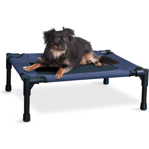 KampH Pet Products Elevated Cooling Outdoor Dog Bed Portable Raised Dog Cot BlueBlack Small 17 X 22 X 7 InchesKampH Pet Products Elevated Cooling Outdoor Dog Bed Portable Raised Dog Cot BlueBlack Small 17 X 22 X 7 Inches