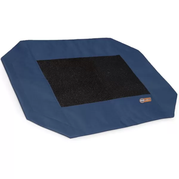 KampH Pet Products Elevated Cooling Outdoor Dog Bed Portable Raised Dog Cot Replacement Cover Only BlueBlack Large 30 X 42 Inches Cot NOT IncludedKampH Pet Products Elevated Cooling Outdoor Dog Bed Portable Raised Dog Cot Replacement Cover Only BlueBlack Large 30 X 42 Inches Cot NOT Included