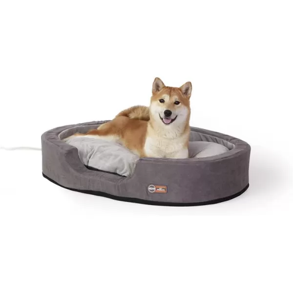 KampH Pet Products Indoor Heated Dog Bed ThermoSnuggly Sleeper Gray Large 30 X 22 X 6 InchesKampH Pet Products Indoor Heated Dog Bed ThermoSnuggly Sleeper Gray Large 30 X 22 X 6 Inches