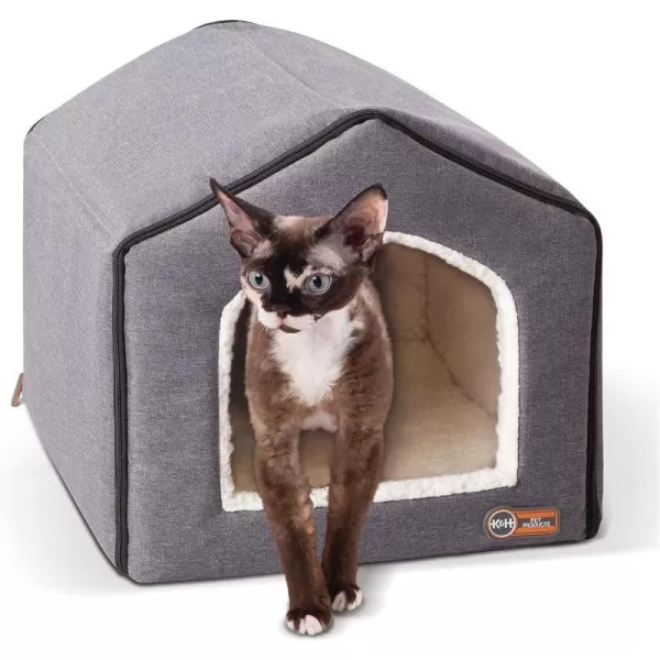 KampH Pet Products Indoor Pet House GrayNatural 16 X 15 X 14 InchesGrayNatural