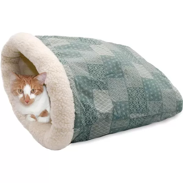 KampH Pet Products Kitty Crinkle Sack Tan 15 X 18 InchesTeal 15 x 18