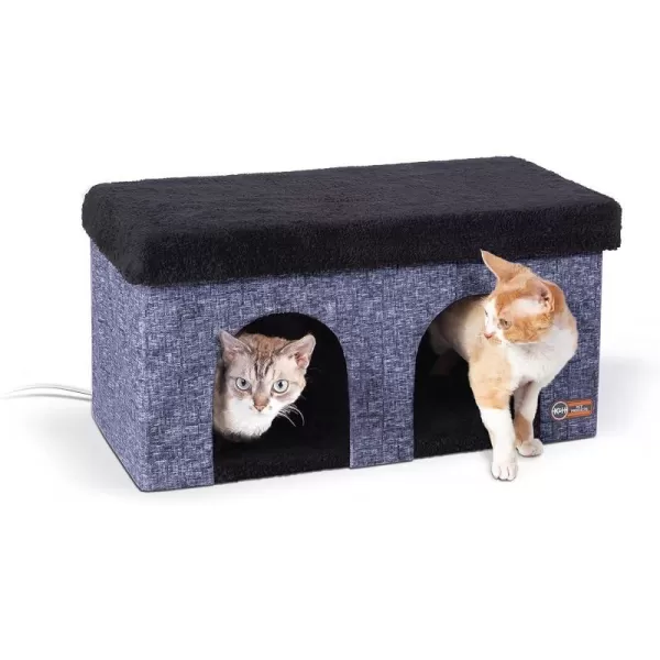 KampH Pet Products ThermoKitty Playhouse Heated Cat House amp Cat Scratcher Cardboard Refill Only 2Pack 12 X 14 InchesDuplex Classy Navy