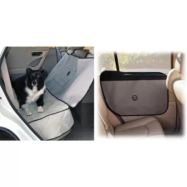 KampH Pet Products Vehicle Door Protector Tan 2 Packs Interior Car Door Protector from Dog Scratching Sedan and SUV Pet Protector for Car Door ScratchesGray Seat Cover amp Door Protector