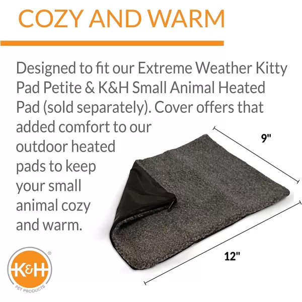 KampH Pet Products Small Animal Heated Pad Deluxe Replacement Cover Heated Pad Sold Separately Gray 9 X 12 InchesKampH Pet Products Small Animal Heated Pad Deluxe Replacement Cover Heated Pad Sold Separately Gray 9 X 12 Inches