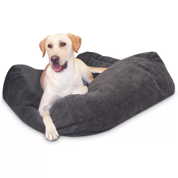 KampH Pet Products Cuddle Cube Pet Bed Gray Large 32 X 32 InchesKampH Pet Products Cuddle Cube Pet Bed Gray Large 32 X 32 Inches