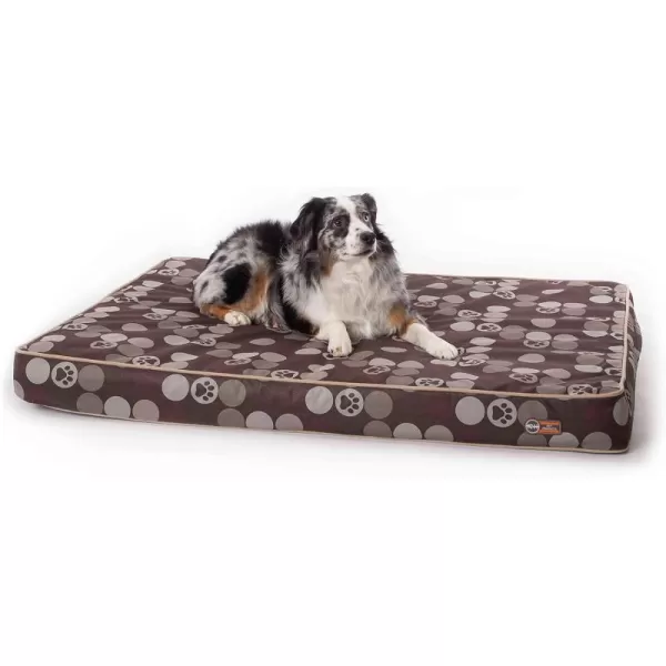 KampH Pet Products IndoorOutdoor Superior Orthopedic Dog Bed GrayPaw Small 27 X 36 X 4 InchesBrownPaw 460L x 350W x 40Th Outdoor Waterproof