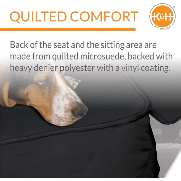 KampH Pet Products Deluxe Car Seat Saver ExtraLong Black 57 Pet Car Seat Cover amp ProtectorFull Size Vehicle 57 Black