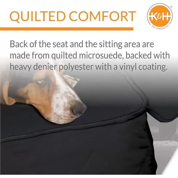 KampH Pet Products Deluxe Car Seat Saver ExtraLong Black 57 Pet Car Seat Cover amp ProtectorStandardMidSize Vehicle 54 Black