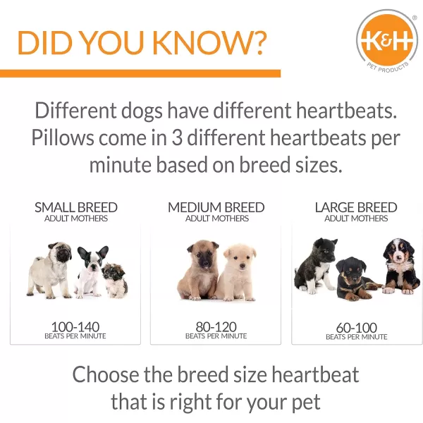KampH Pet Products Mothers Heartbeat Calming Dog Toy Heart Pillow Red Small Breed Heartbeat 6 InchRed Heart Small Breed Heartbeat